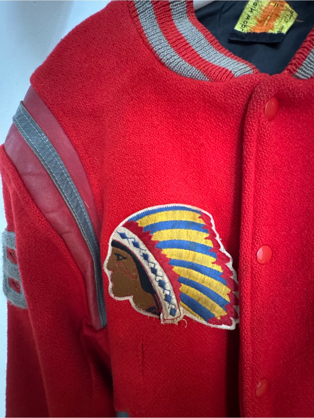 Red Varsity Jacket Men’s Large - Picture 2 of 5